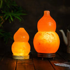 Small Himalayan Gourd Salt Lamp - Good Fortune Symbol