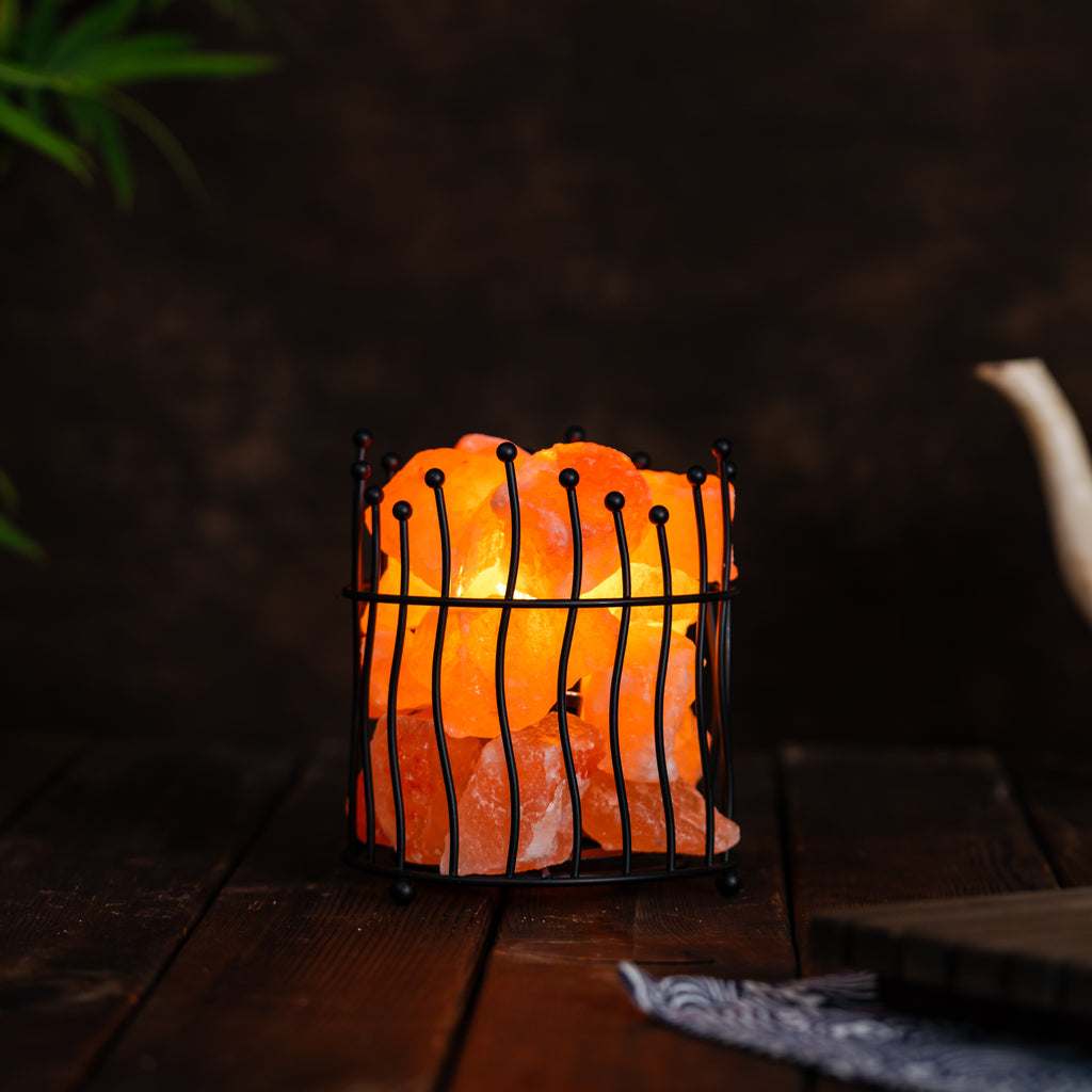 Ripple Wave Himalayan Salt Lamp – Iron Art Series