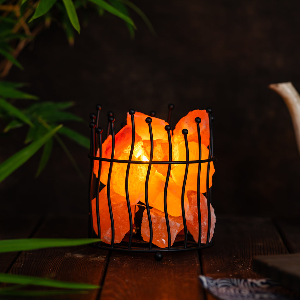 Ripple Wave Himalayan Salt Lamp – Iron Art Series