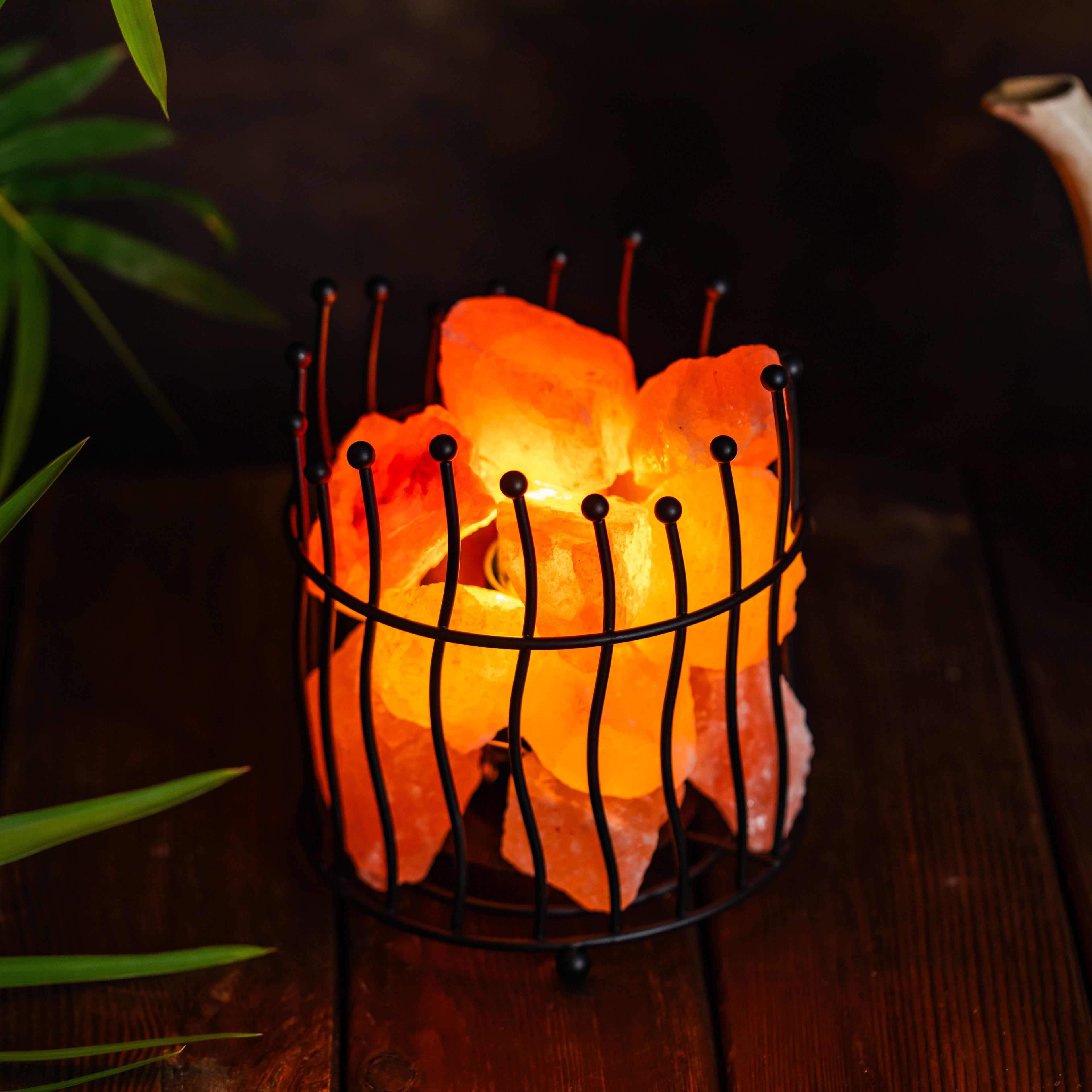 Ripple Wave Himalayan Salt Lamp – Iron Art Series