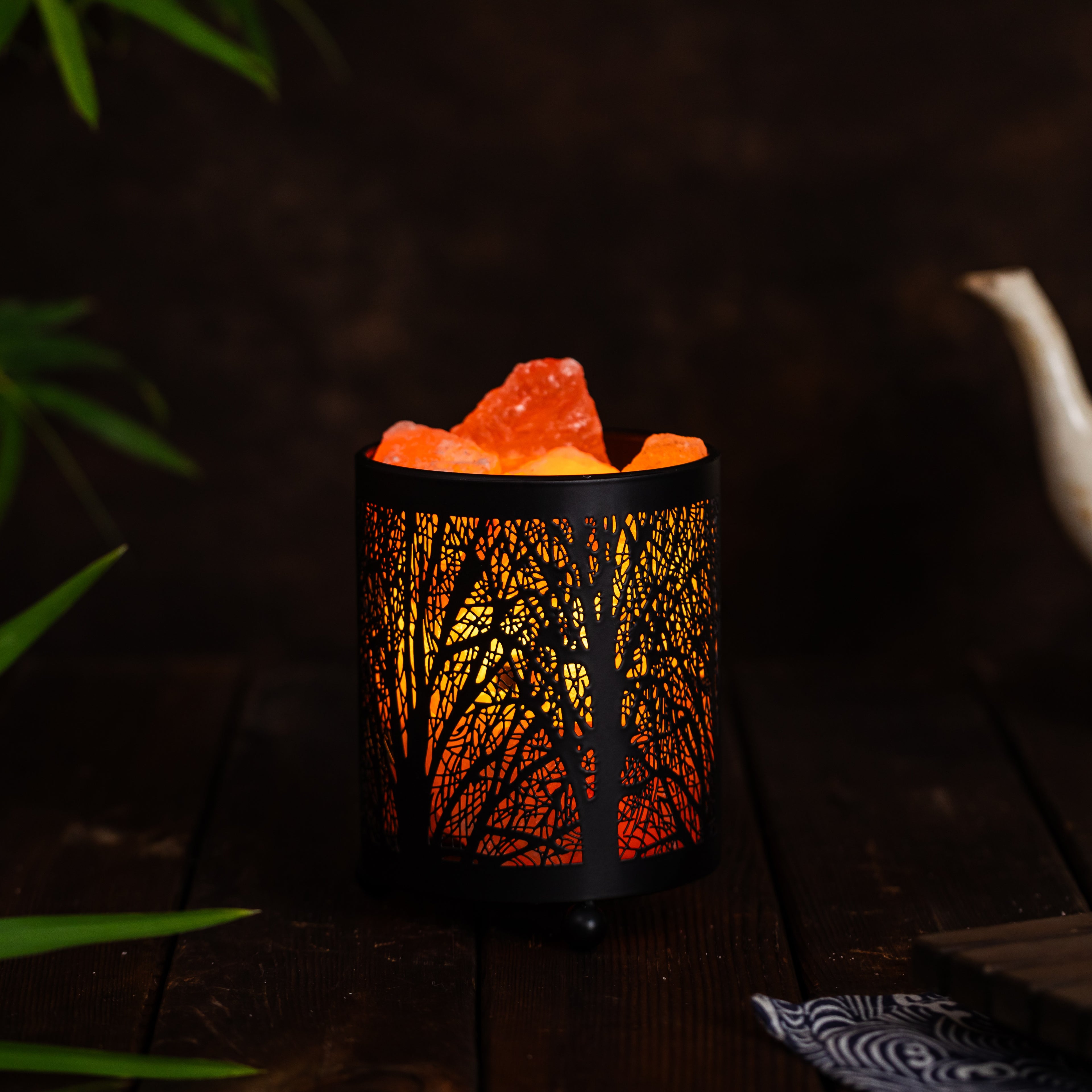 Shadow Tree Himalayan Salt Lamp – Iron Art Series