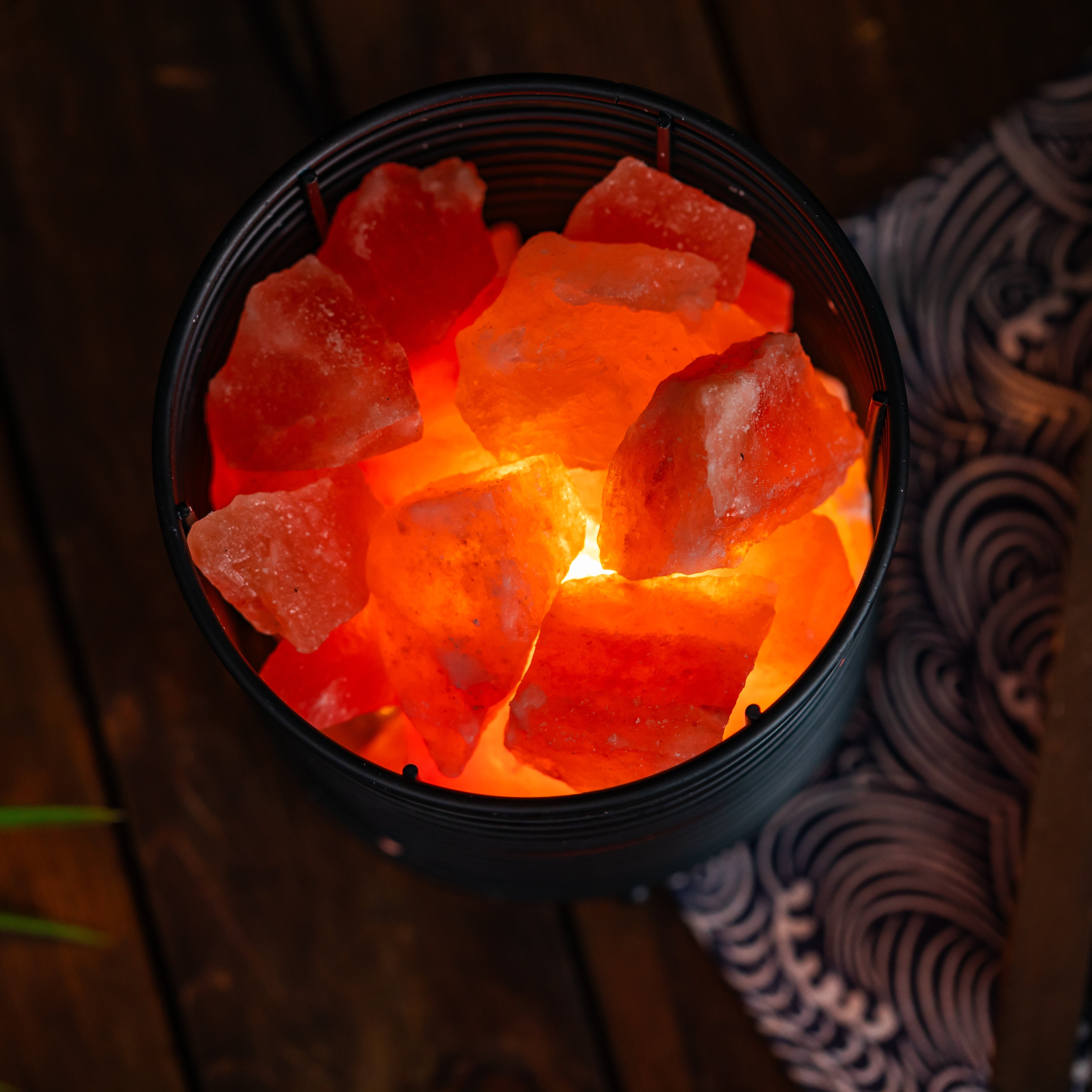 Linear Ring Himalayan Salt Lamp – Iron Art Series